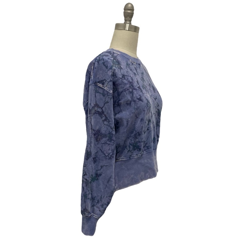 Women’s Tie-Dye Crop Sweater Blue JoyLab Size XS - Picture 2 of 7